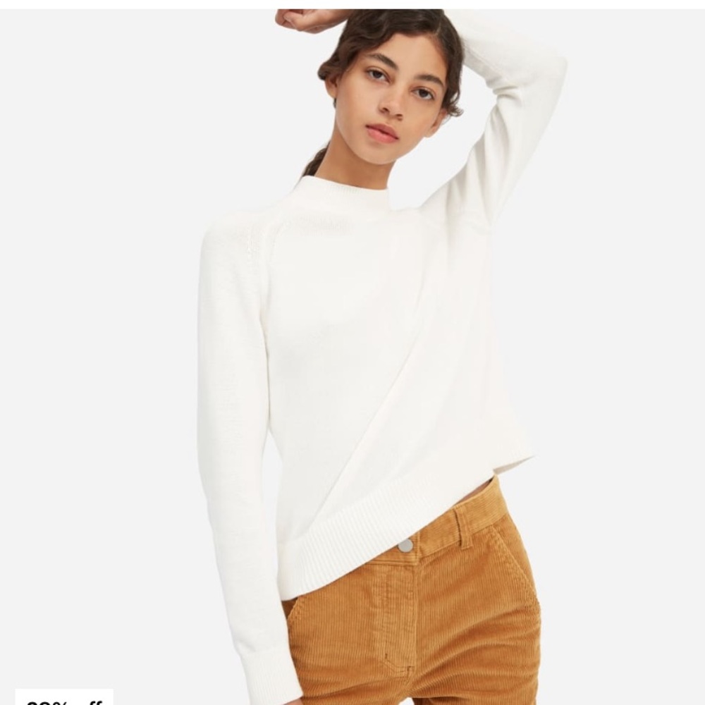 Everlane - The Cotton Mock neck Crop Sweater